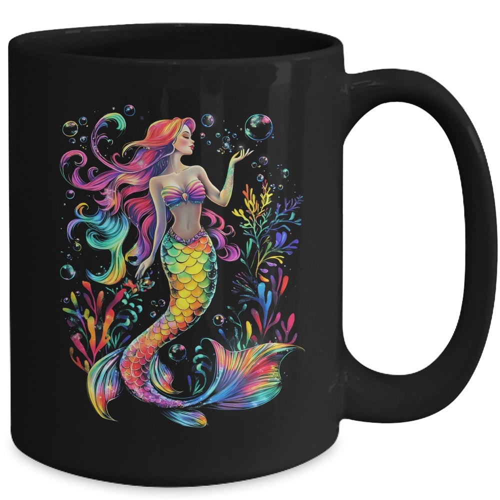 Mermaid Colorful Abstract Painting Art Graphic Women Girls Mug | teecentury