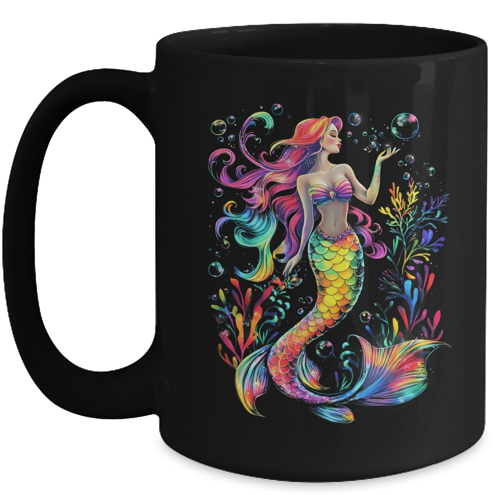 Mermaid Colorful Abstract Painting Art Graphic Women Girls Mug | teecentury
