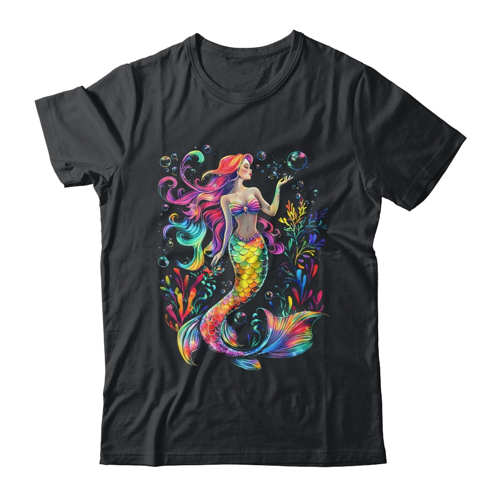 Mermaid Colorful Abstract Painting Art Graphic Women Girls Shirt & Tank Top | teecentury