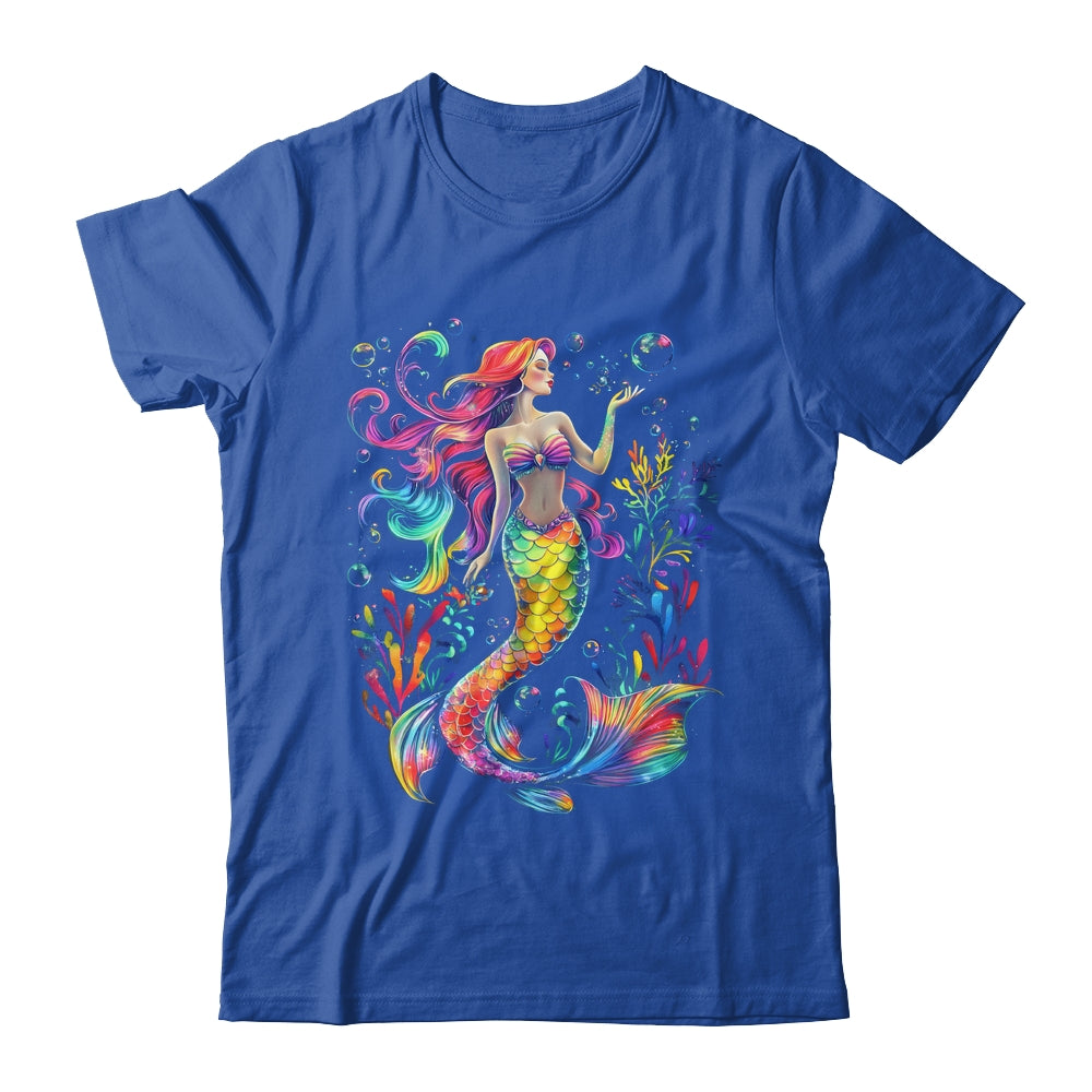 Mermaid Colorful Abstract Painting Art Graphic Women Girls Shirt & Tank Top | teecentury