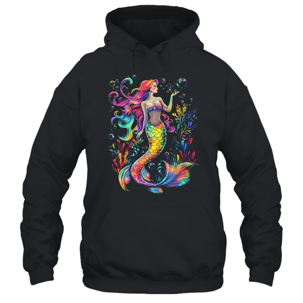 Mermaid Colorful Abstract Painting Art Graphic Women Girls Shirt & Tank Top | teecentury
