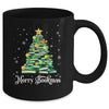 Merry Bookmas Christmas Tree Books Pine Funny Reading Lover Mug | teecentury