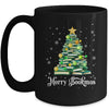 Merry Bookmas Christmas Tree Books Pine Funny Reading Lover Mug | teecentury