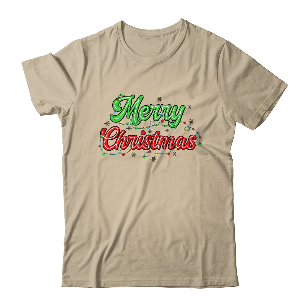 Merry Christmas 2024 Family Matching Christmas Lights Xmas Shirt & Sweatshirt | teecentury
