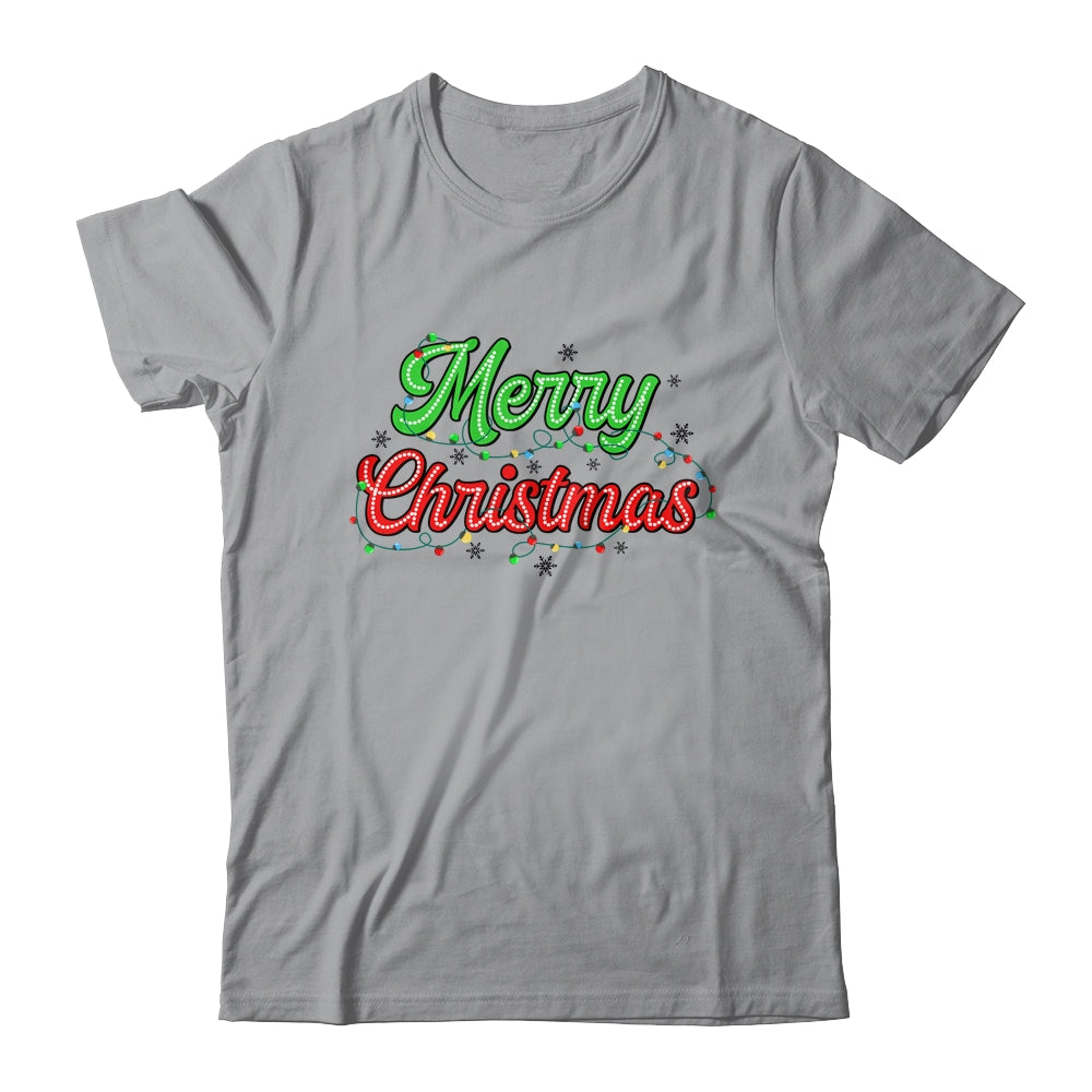 Merry Christmas 2024 Family Matching Christmas Lights Xmas Shirt & Sweatshirt | teecentury