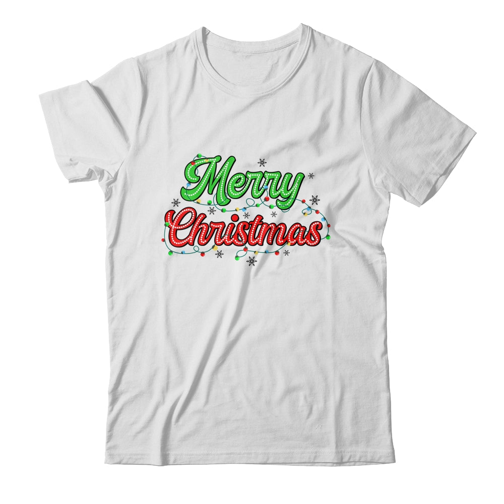 Merry Christmas 2024 Family Matching Christmas Lights Xmas Shirt & Sweatshirt | teecentury