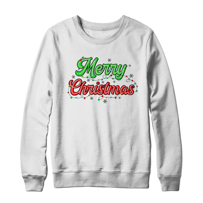 Merry Christmas 2024 Family Matching Christmas Lights Xmas Shirt & Sweatshirt | teecentury
