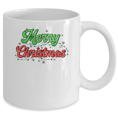 Merry Christmas 2024 Family Matching Christmas Lights Xmas Mug | teecentury