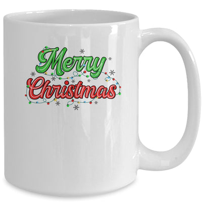 Merry Christmas 2024 Family Matching Christmas Lights Xmas Mug | teecentury