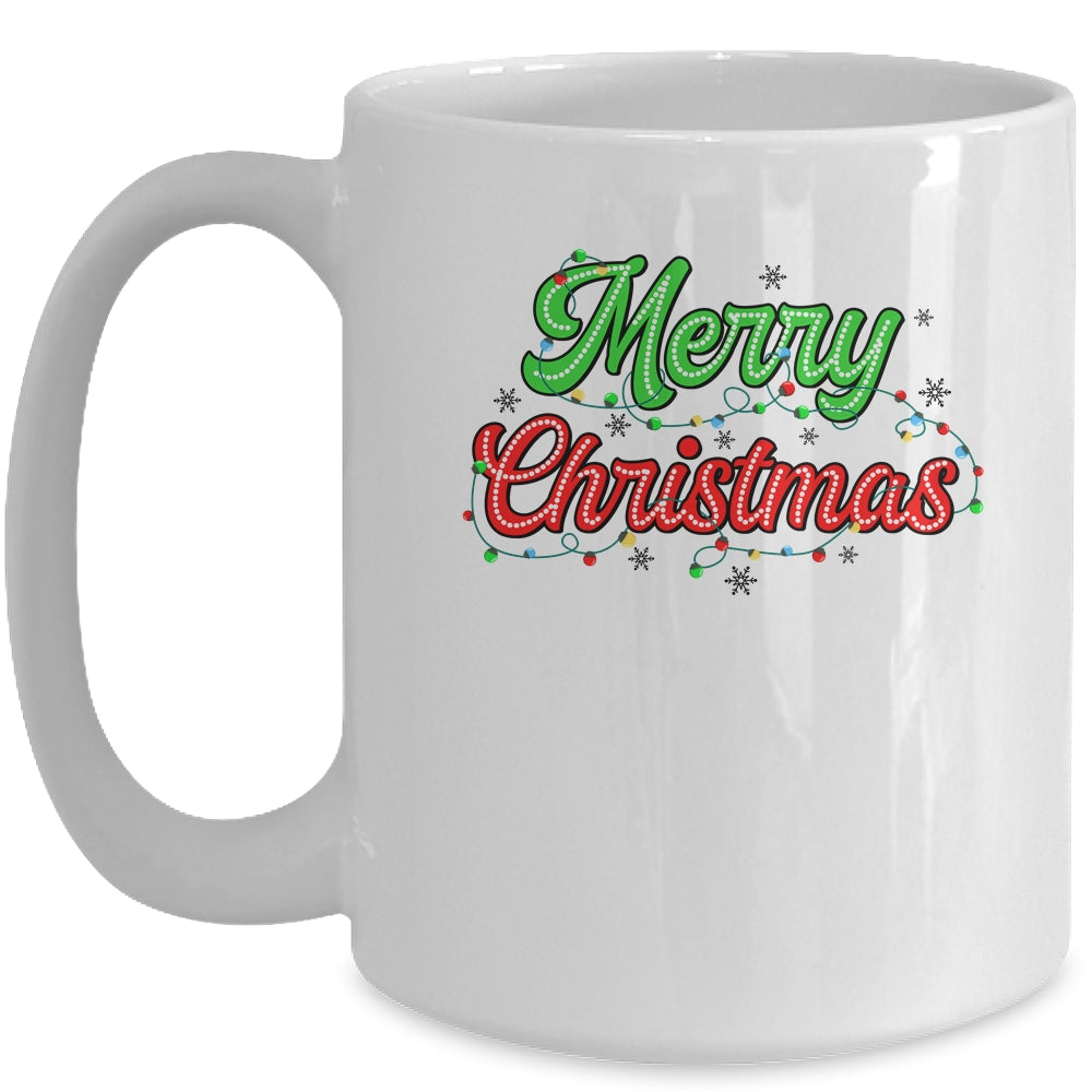 Merry Christmas 2024 Family Matching Christmas Lights Xmas Mug | teecentury