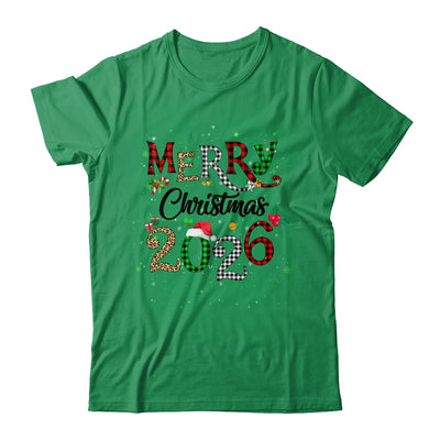 Merry Christmas 2026 Leopard Buffalo Plaid Red Green Xmas Shirt & Sweatshirt | teecentury