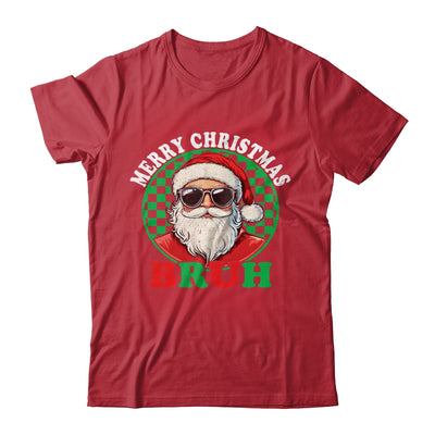 Merry Christmas BRUH Santa BRUH Checkerboard Retro Boy Men Shirt & Sweatshirt | teecentury