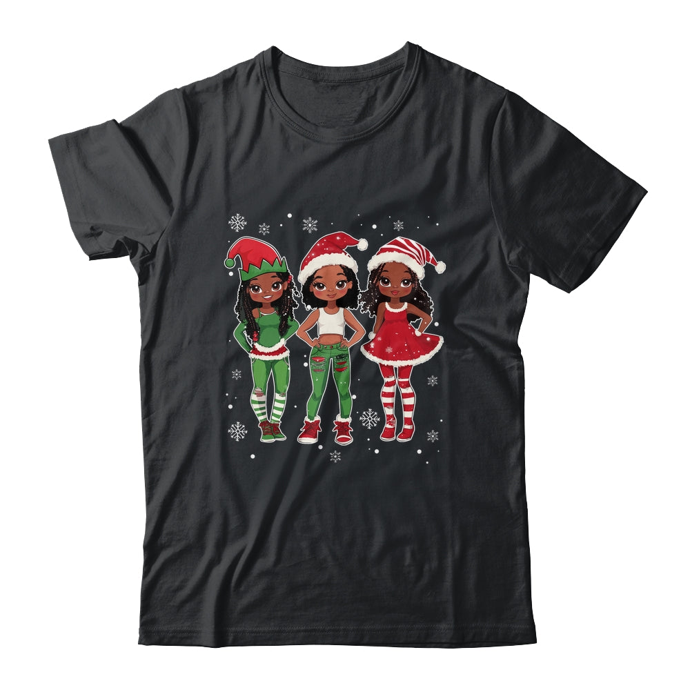 Merry Christmas Black Afro African Santa Hat ELF Melanin Shirt & Sweatshirt | teecentury