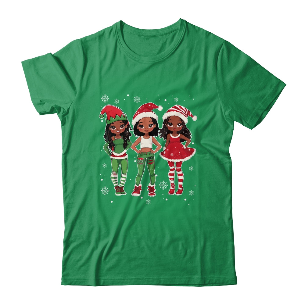 Merry Christmas Black Afro African Santa Hat ELF Melanin Shirt & Sweatshirt | teecentury