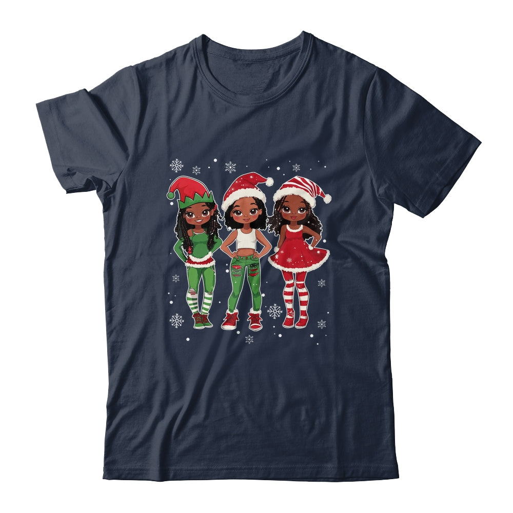 Merry Christmas Black Afro African Santa Hat ELF Melanin Shirt & Sweatshirt | teecentury