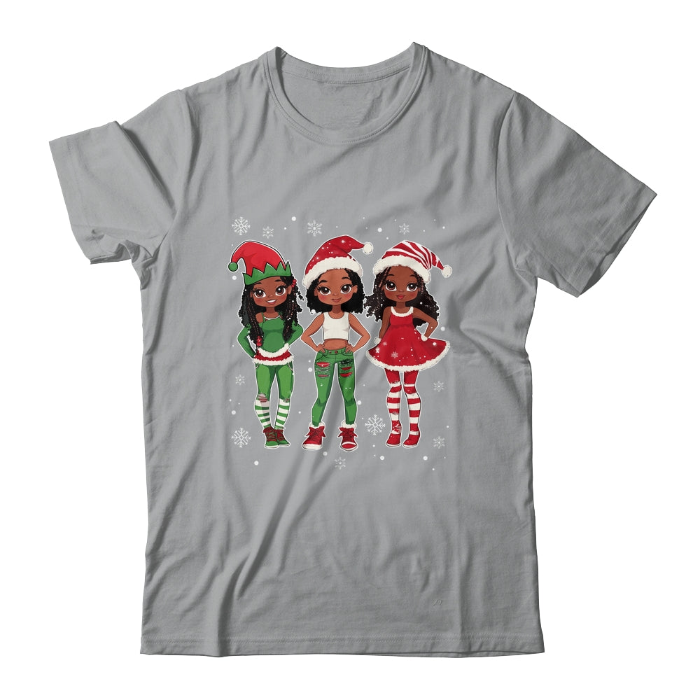 Merry Christmas Black Afro African Santa Hat ELF Melanin Shirt & Sweatshirt | teecentury