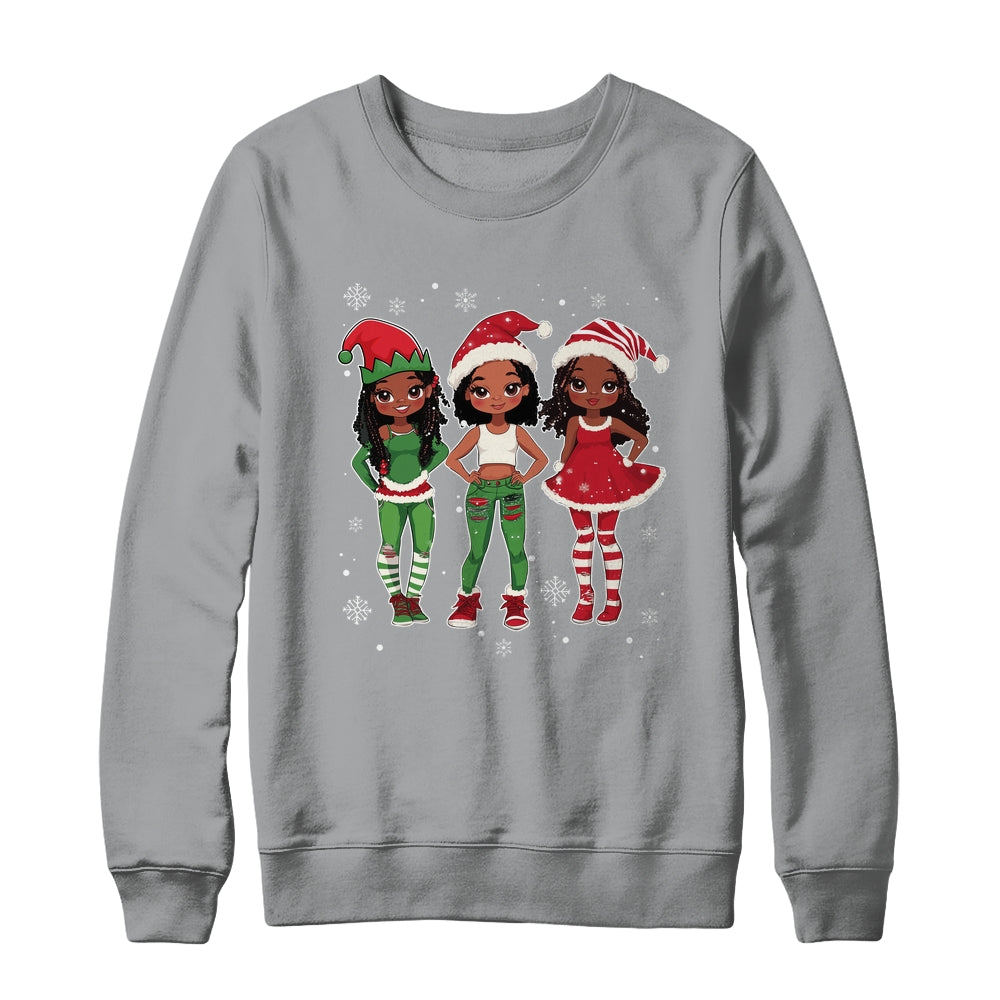 Merry Christmas Black Afro African Santa Hat ELF Melanin Shirt & Sweatshirt | teecentury