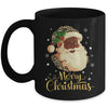 Merry Christmas Black Leopard African Santa Claus Mug | teecentury