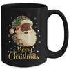 Merry Christmas Black Leopard African Santa Claus Mug | teecentury