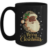 Merry Christmas Black Leopard African Santa Claus Mug | teecentury