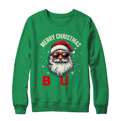 Merry Christmas Bruh Funny Santa Claus Groovy Retro Shirt & Sweatshirt | teecentury
