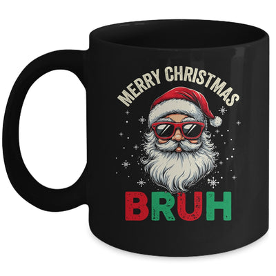 Merry Christmas Bruh Funny Santa Claus Groovy Retro Mug | teecentury