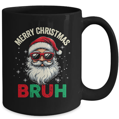 Merry Christmas Bruh Funny Santa Claus Groovy Retro Mug | teecentury