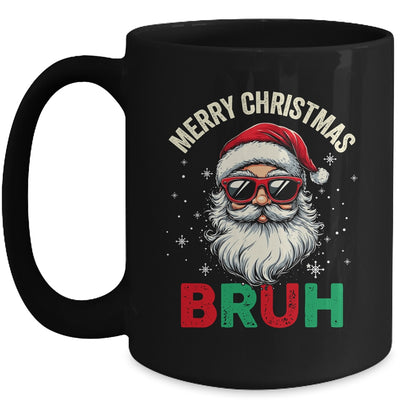Merry Christmas Bruh Funny Santa Claus Groovy Retro Mug | teecentury