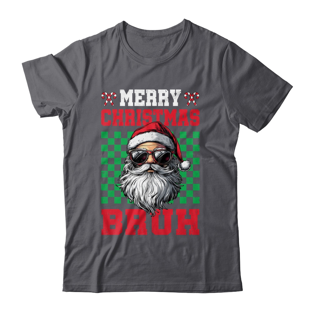 Merry Christmas Bruh Santa Claus Retro Bruh Family Teen Men Shirt & Sweatshirt | teecentury