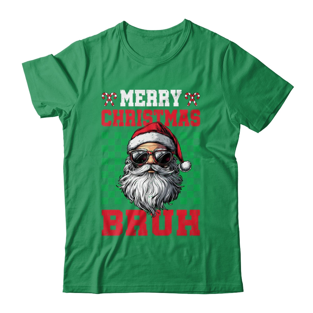 Merry Christmas Bruh Santa Claus Retro Bruh Family Teen Men Shirt & Sweatshirt | teecentury