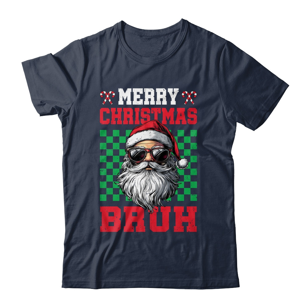 Merry Christmas Bruh Santa Claus Retro Bruh Family Teen Men Shirt & Sweatshirt | teecentury