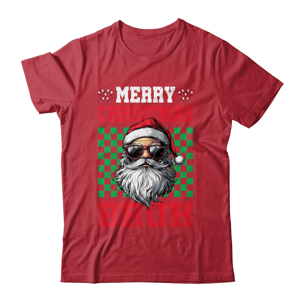 Merry Christmas Bruh Santa Claus Retro Bruh Family Teen Men Shirt & Sweatshirt | teecentury