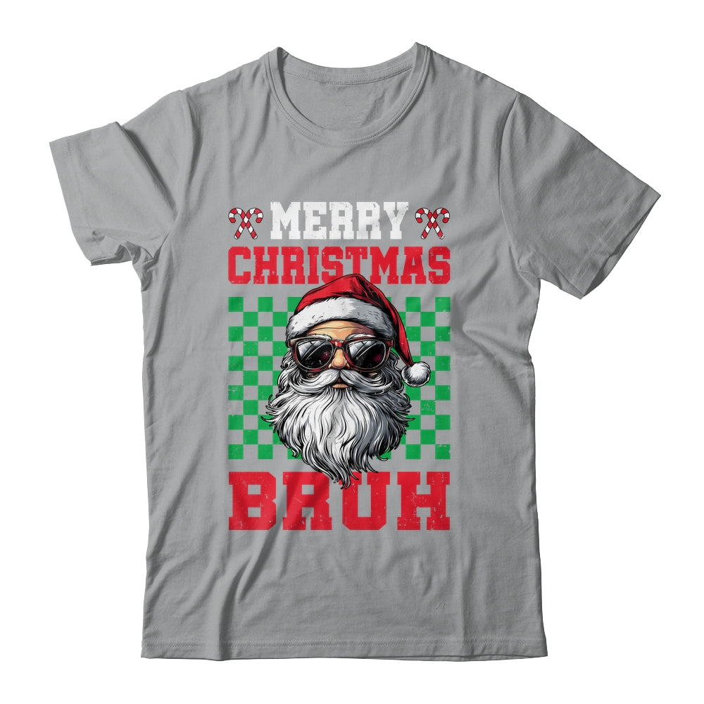 Merry Christmas Bruh Santa Claus Retro Bruh Family Teen Men Shirt & Sweatshirt | teecentury