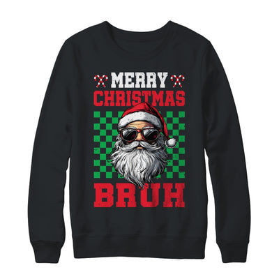 Merry Christmas Bruh Santa Claus Retro Bruh Family Teen Men Shirt & Sweatshirt | teecentury