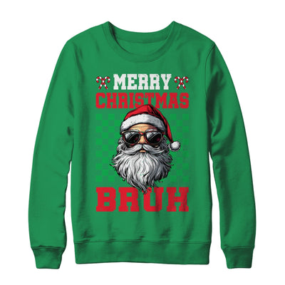 Merry Christmas Bruh Santa Claus Retro Bruh Family Teen Men Shirt & Sweatshirt | teecentury