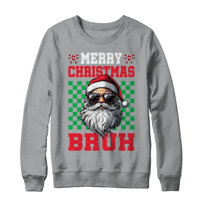 Merry Christmas Bruh Santa Claus Retro Bruh Family Teen Men Shirt & Sweatshirt | teecentury
