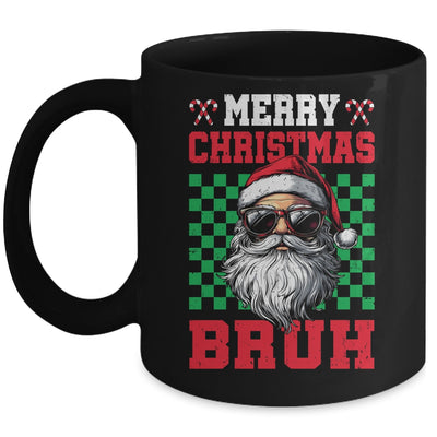 Merry Christmas Bruh Santa Claus Retro Bruh Family Teen Men Mug | teecentury