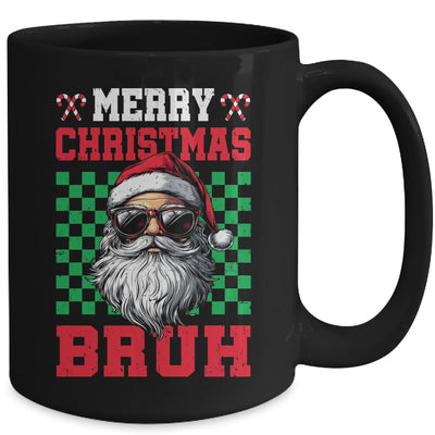 Merry Christmas Bruh Santa Claus Retro Bruh Family Teen Men Mug | teecentury