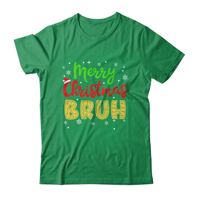 Merry Christmas Bruh Xmas Santa Claus Snow Xmas Mens Boys Shirt & Sweatshirt | teecentury