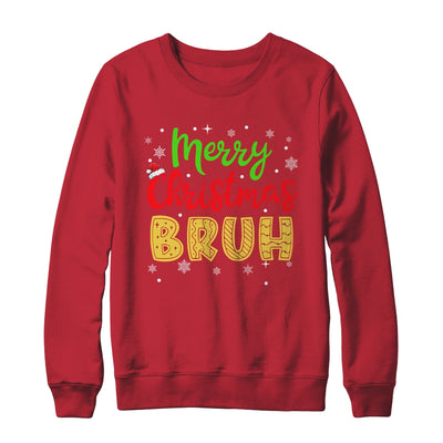 Merry Christmas Bruh Xmas Santa Claus Snow Xmas Mens Boys Shirt & Sweatshirt | teecentury