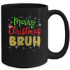 Merry Christmas Bruh Xmas Santa Claus Snow Xmas Mens Boys Mug | teecentury