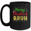 Merry Christmas Bruh Xmas Santa Claus Snow Xmas Mens Boys Mug | teecentury