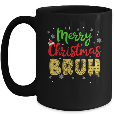 Merry Christmas Bruh Xmas Santa Claus Snow Xmas Mens Boys Mug | teecentury