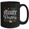 Merry Christmas Buffalo Black And White Plaid For Men Women Mug | teecentury