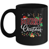 Merry Christmas Buffalo Plaid Red Santa Hat Xmas Men Women Mug | teecentury