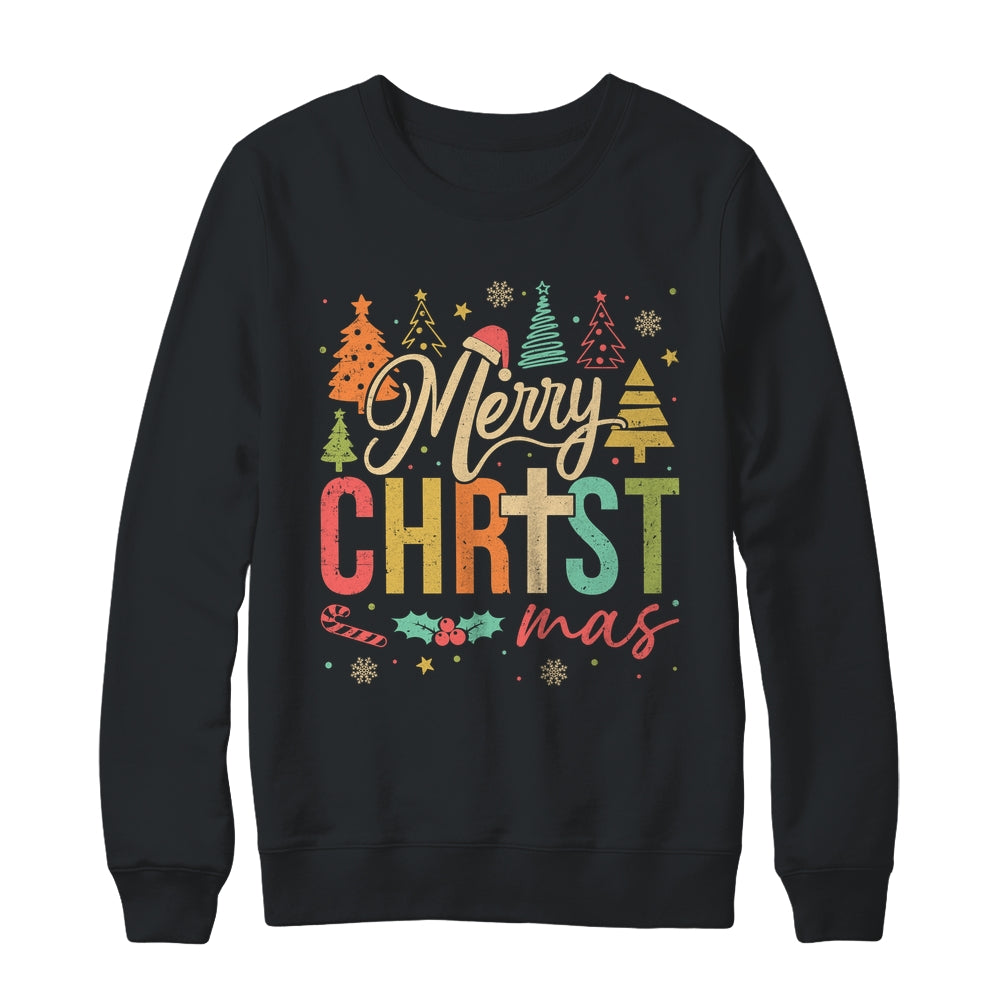 Merry Christmas Christian Jesus Christmas Xmas Men Women Shirt & Sweatshirt | teecentury