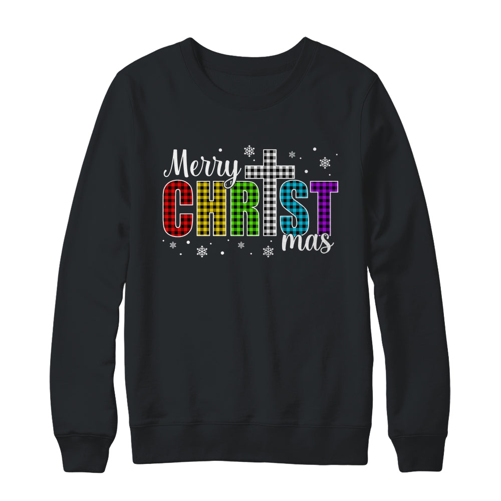 Merry Christmas Christian Xmas Jesus Holiday Family Faith Shirt & Sweatshirt | teecentury