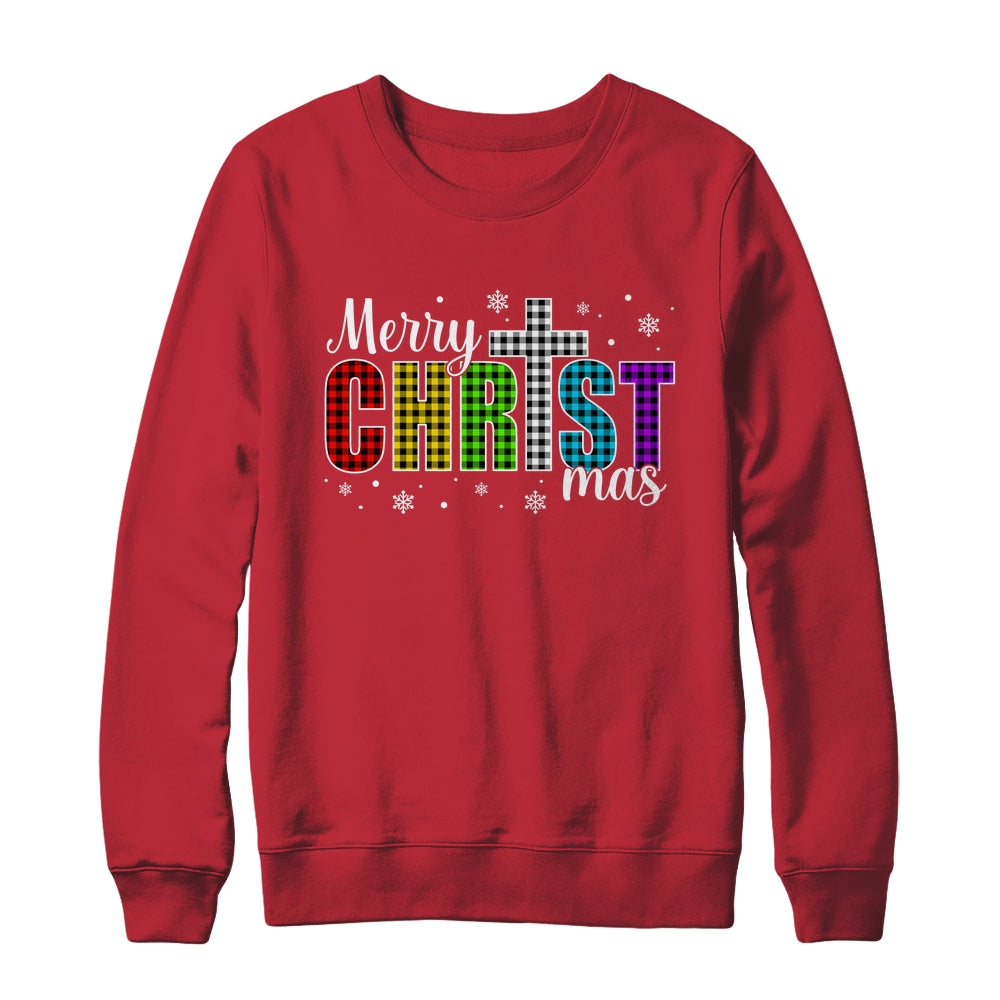 Merry Christmas Christian Xmas Jesus Holiday Family Faith Shirt & Sweatshirt | teecentury