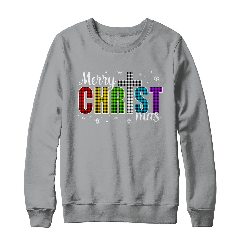 Merry Christmas Christian Xmas Jesus Holiday Family Faith Shirt & Sweatshirt | teecentury