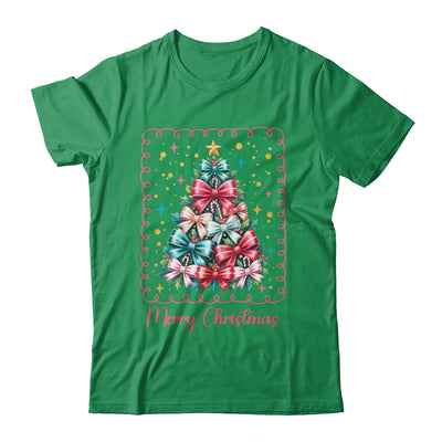 Merry Christmas Coquette Christmas Tree Vintage Bow Women Shirt & Sweatshirt | teecentury